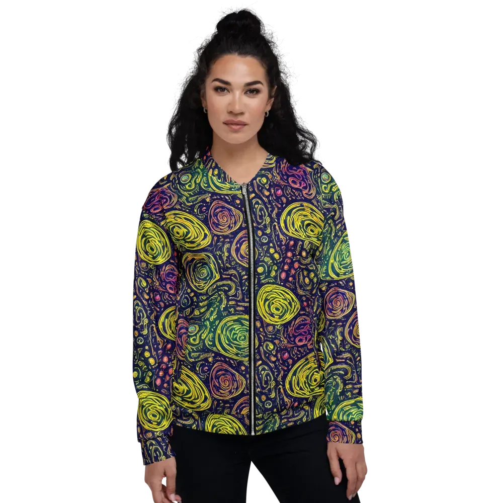 Afterdark Whorl on Bomber Jacket — Front