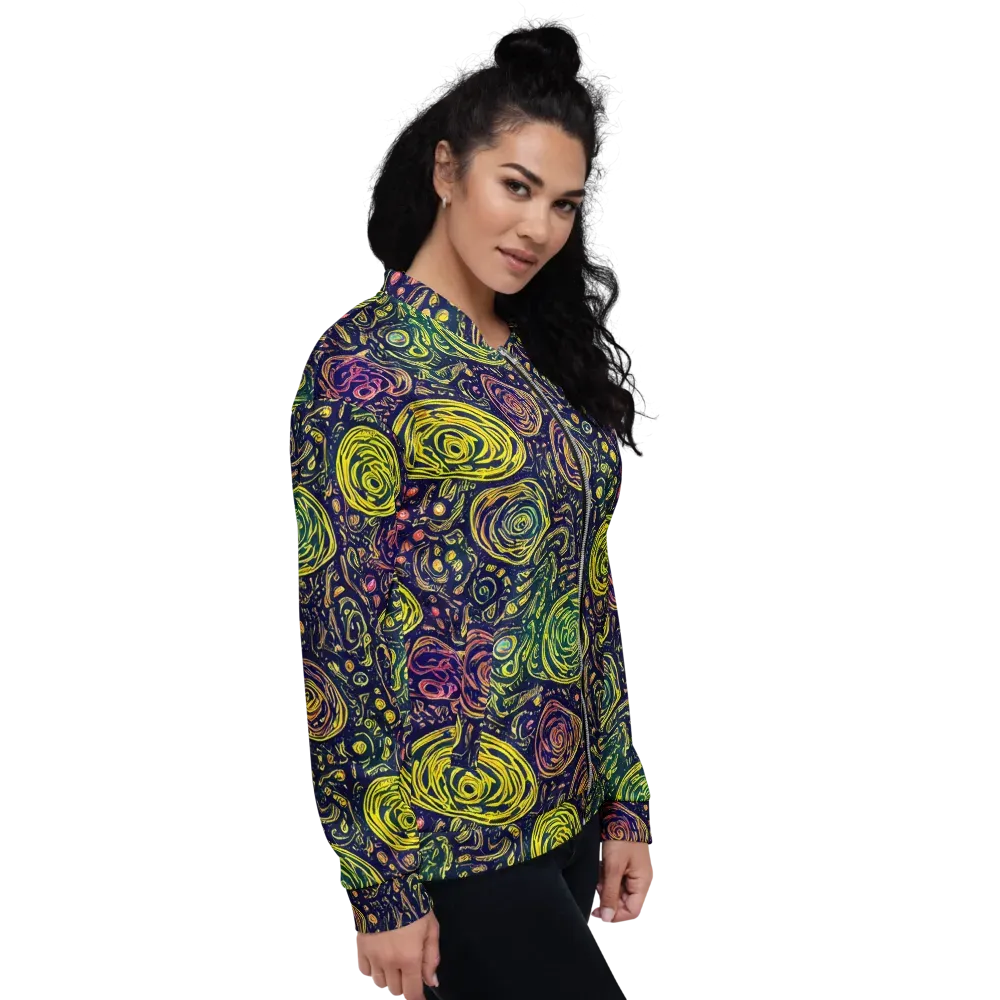 Afterdark Whorl on Bomber Jacket — Right