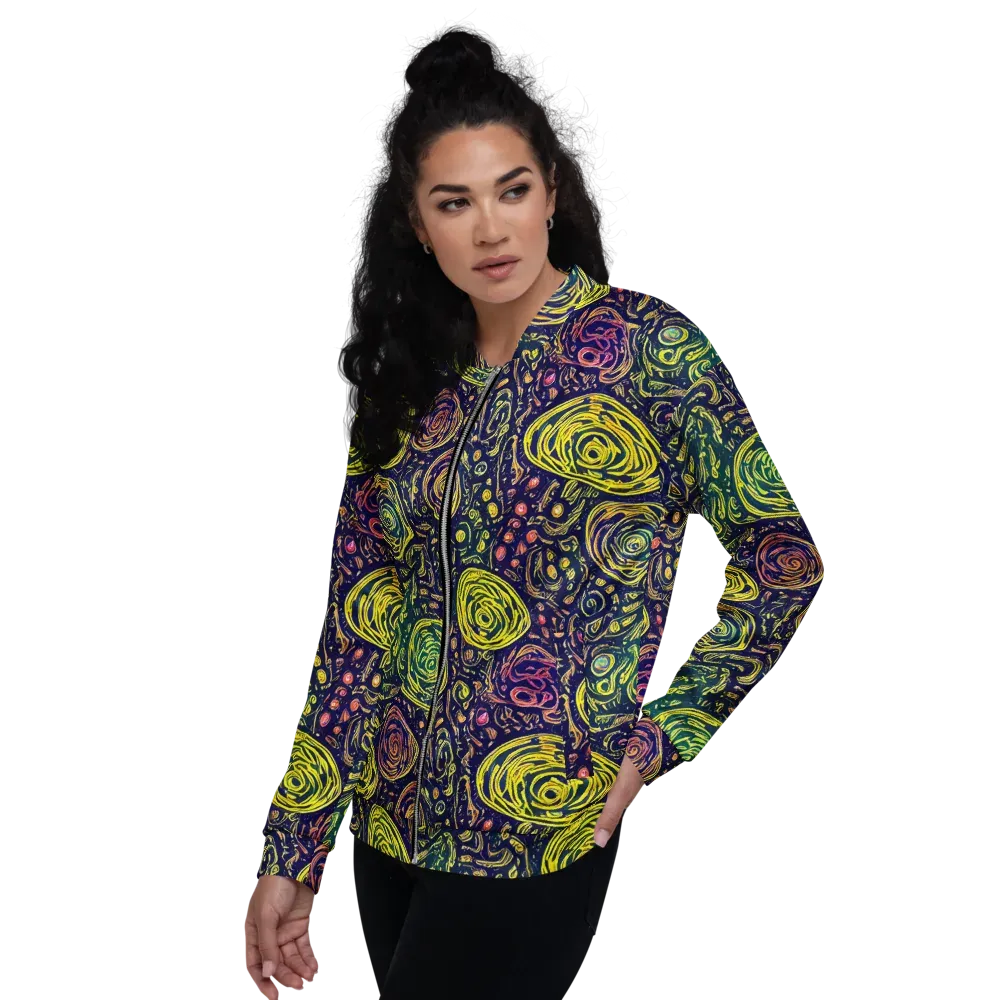 Afterdark Whorl on Bomber Jacket — Left