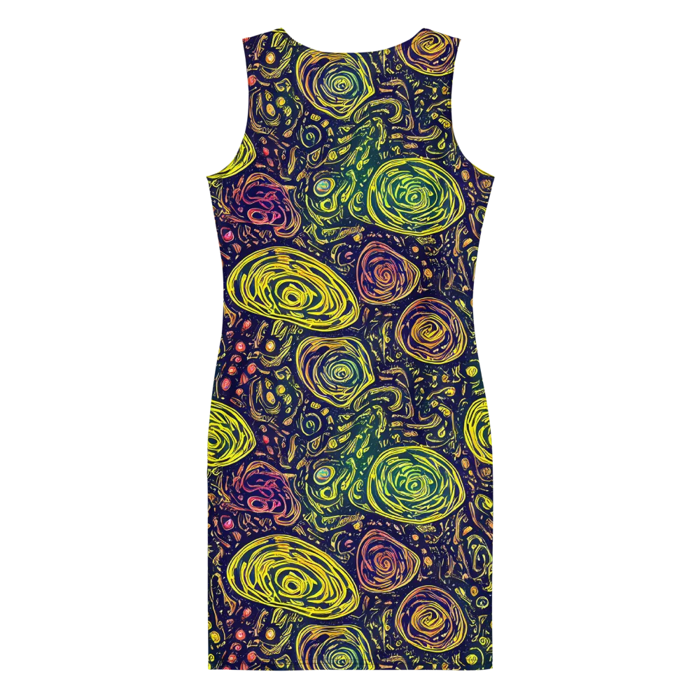 Afterdark Whorl on Bodycon Dress — Back