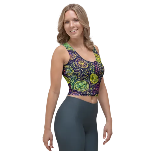 Afterdark Whorl on a Crop Top