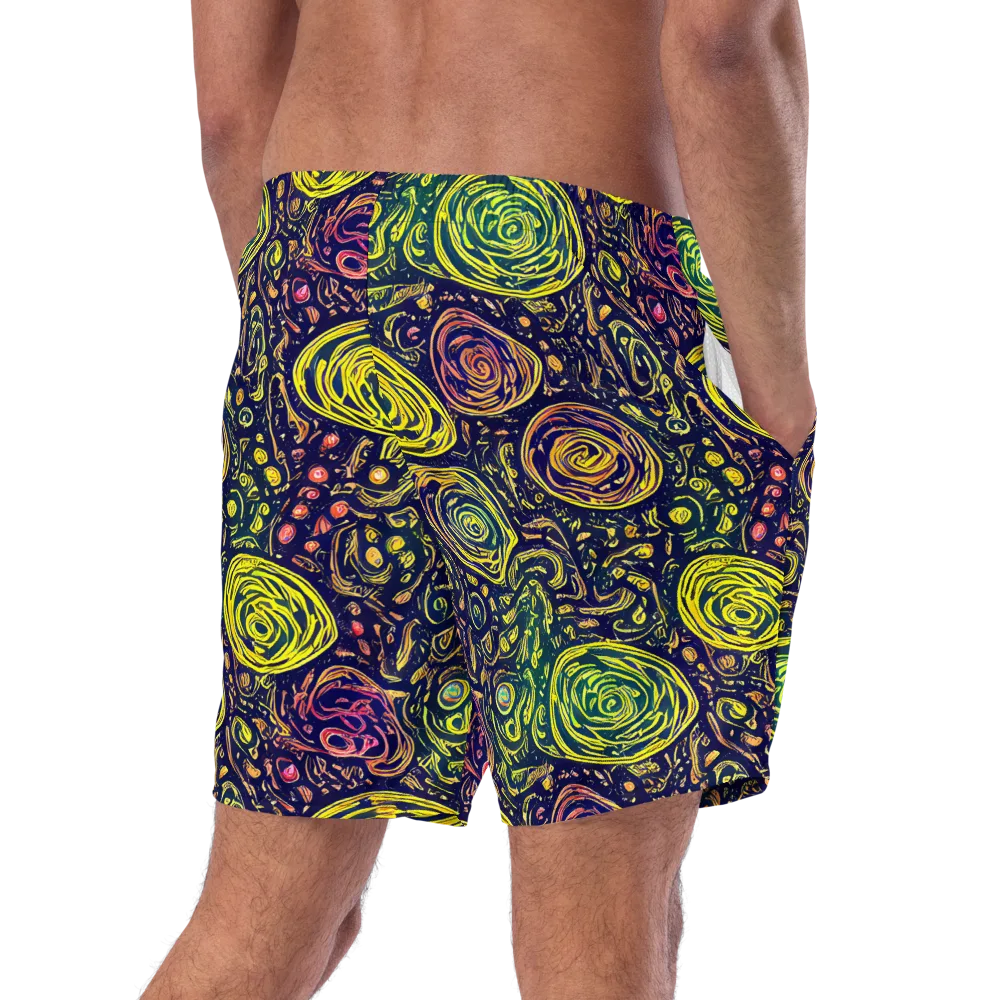 Afterdark Whorl on Swim Trunks — Right Back