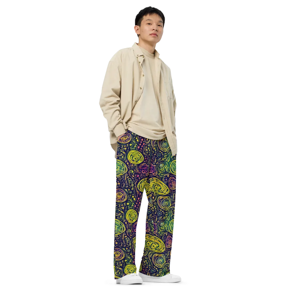 Afterdark Whorl on Wide-Leg Pants — Right Front
