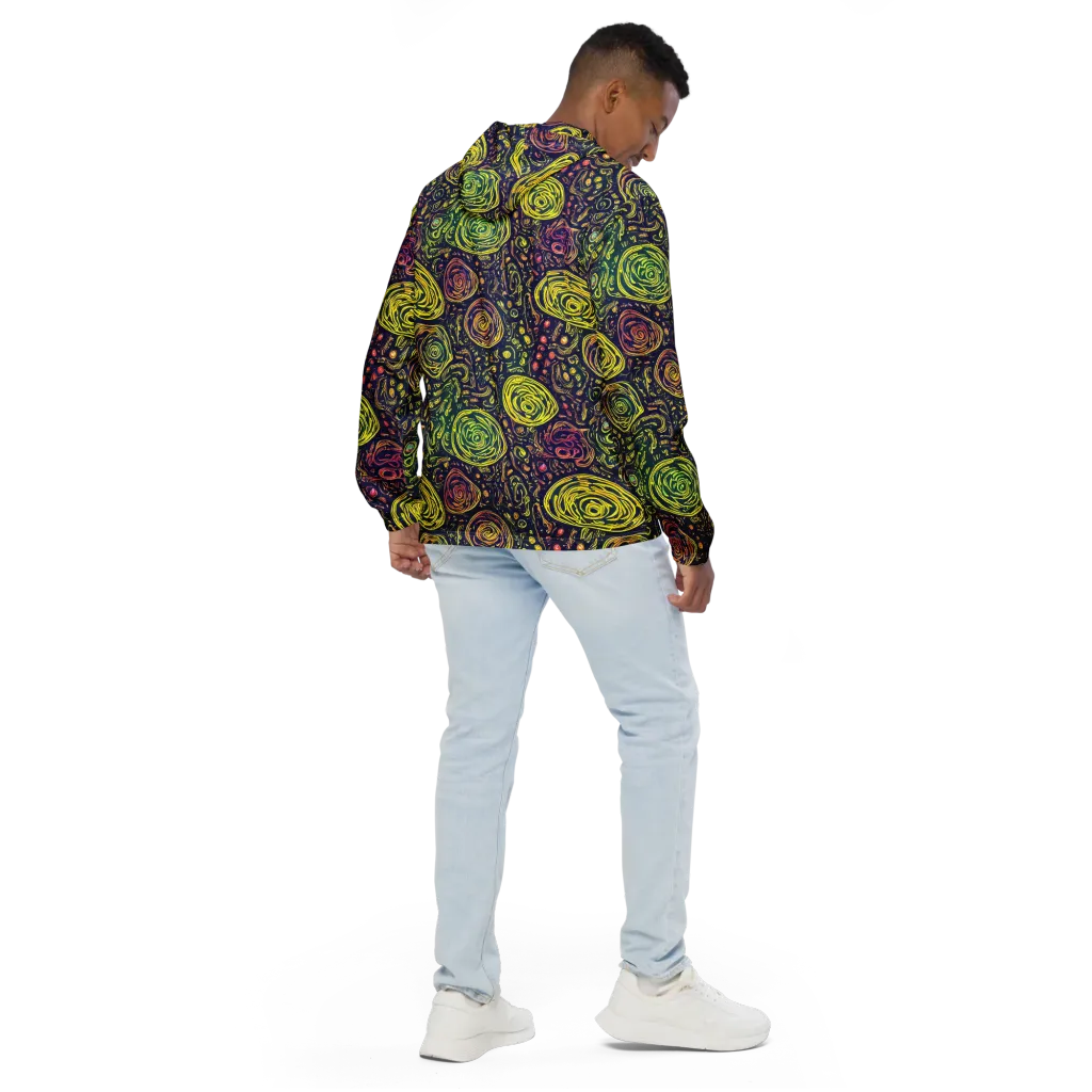 Afterdark Whorl on Men's Windbreaker — Back