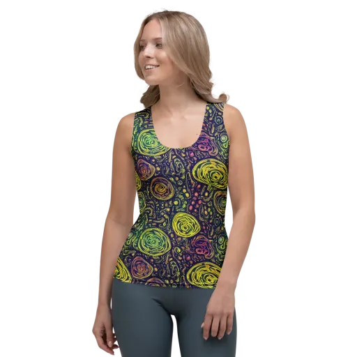 Afterdark Whorl on a Women's Tank Top