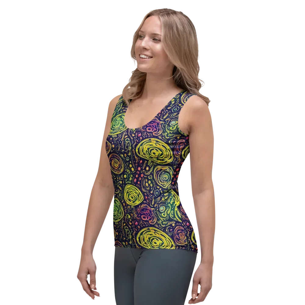 Afterdark Whorl on Women's Tank Top — Left Front