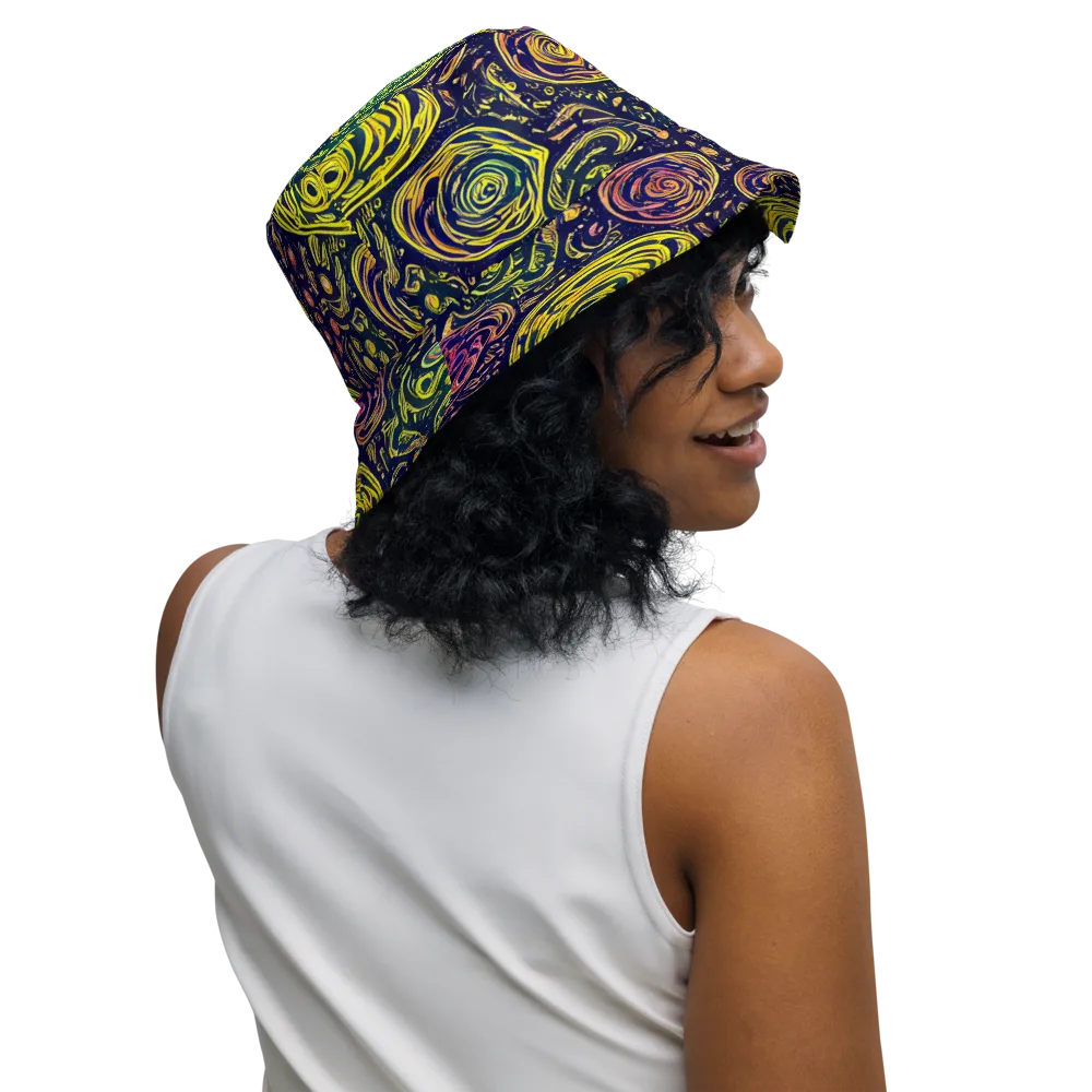 Afterdark Whorl on Reversible Bucket Hat — Right Outside