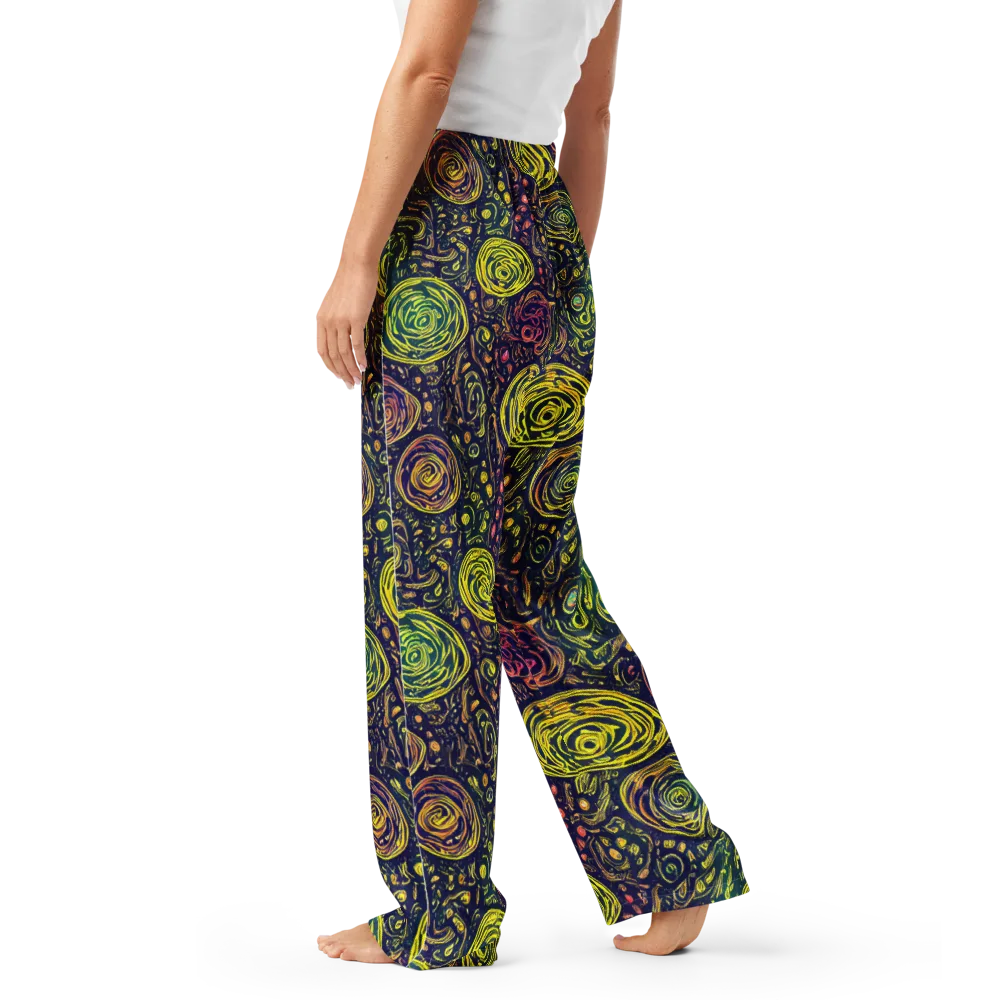 Afterdark Whorl on Women's Pajama Pants — Left
