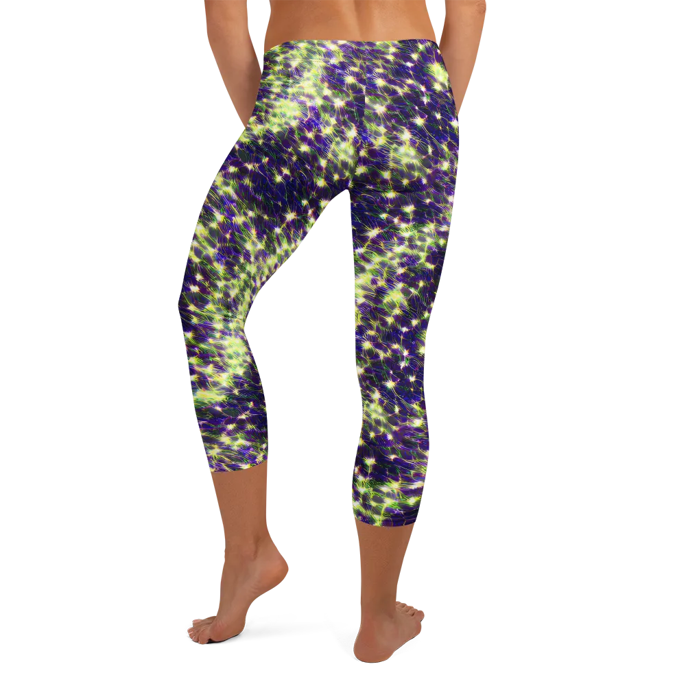 Cosmic Dandelion on Capri Leggings — Back