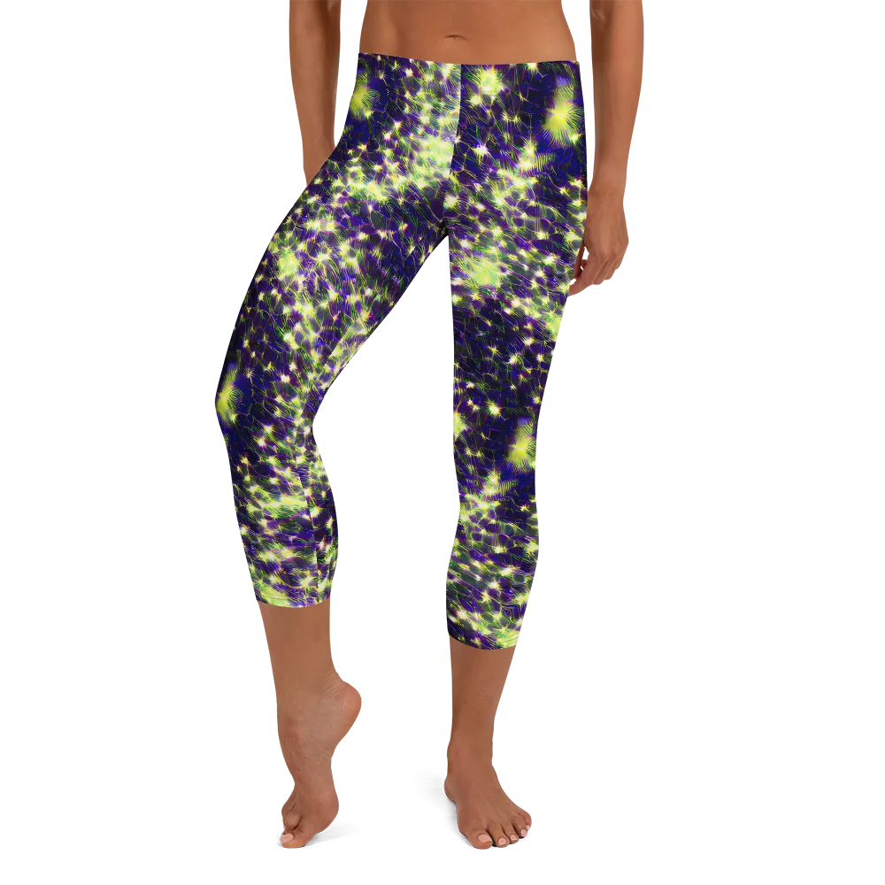 Cosmic Dandelion on Capri Leggings — Front