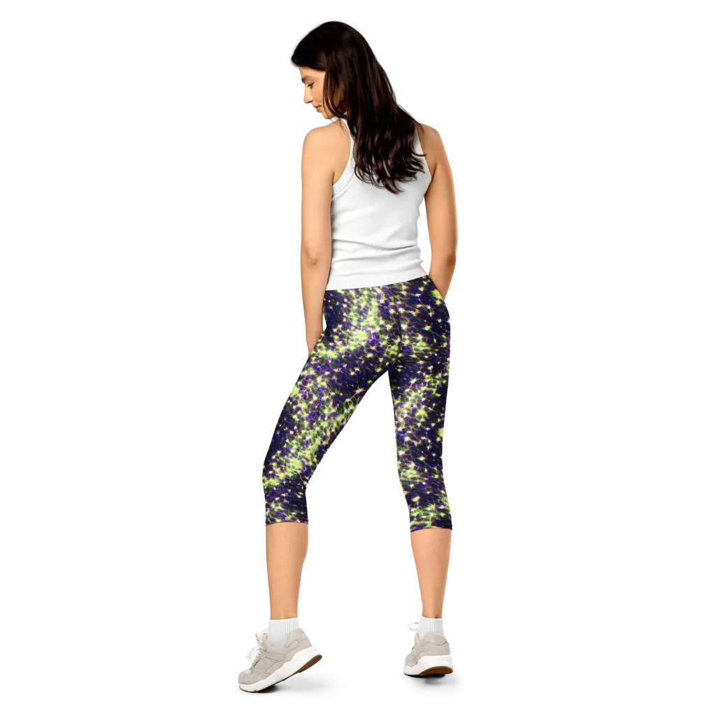 Cosmic Dandelion on Capri Leggings — Back