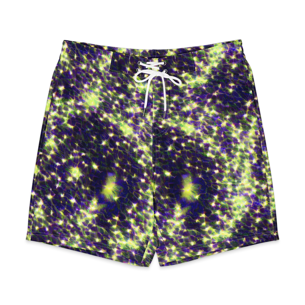 Cosmic Dandelion on Men's Board Shorts — Front