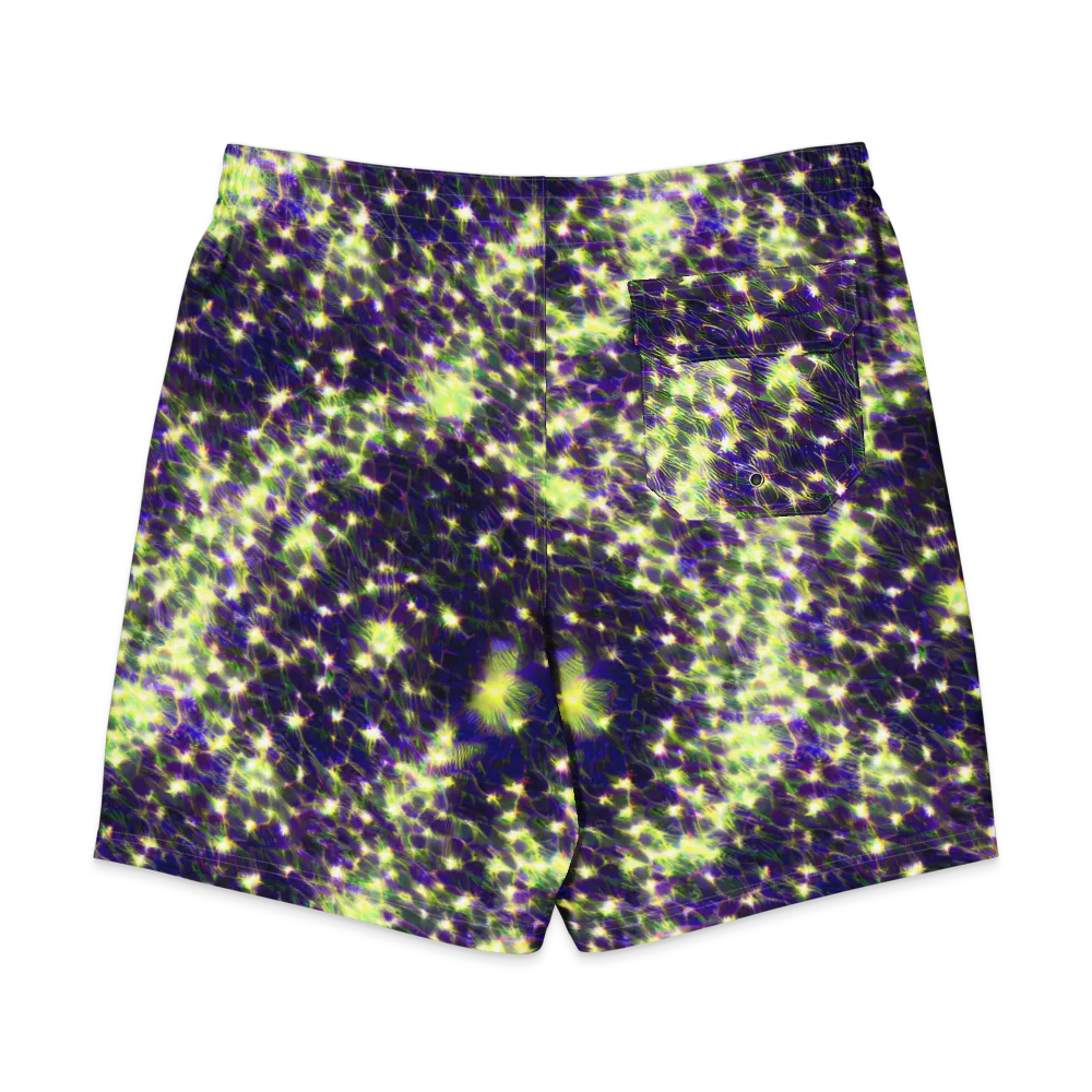 Cosmic Dandelion on Men's Board Shorts — Back