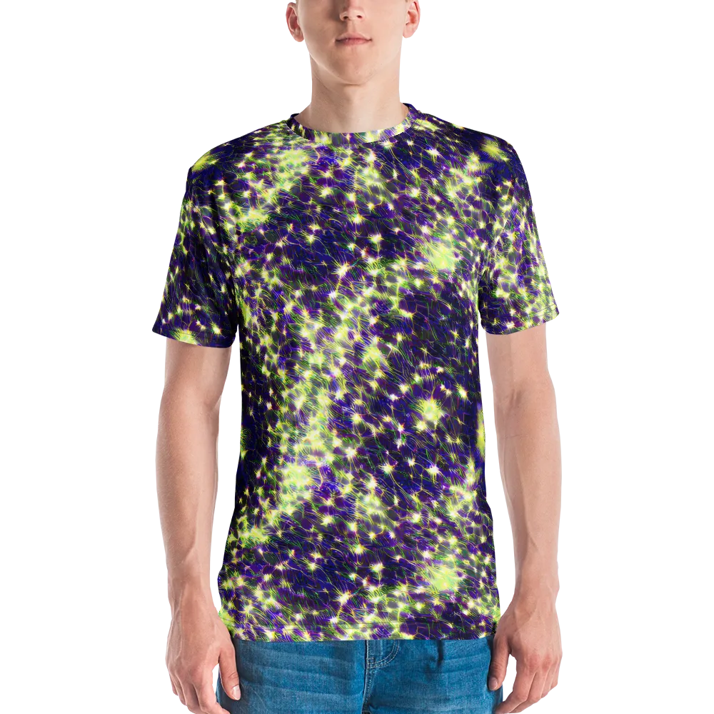 Cosmic Dandelion on Men's Crew Neck T-Shirt — Front