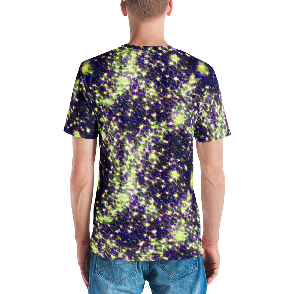 Cosmic Dandelion on Men's Crew Neck T-Shirt — Back