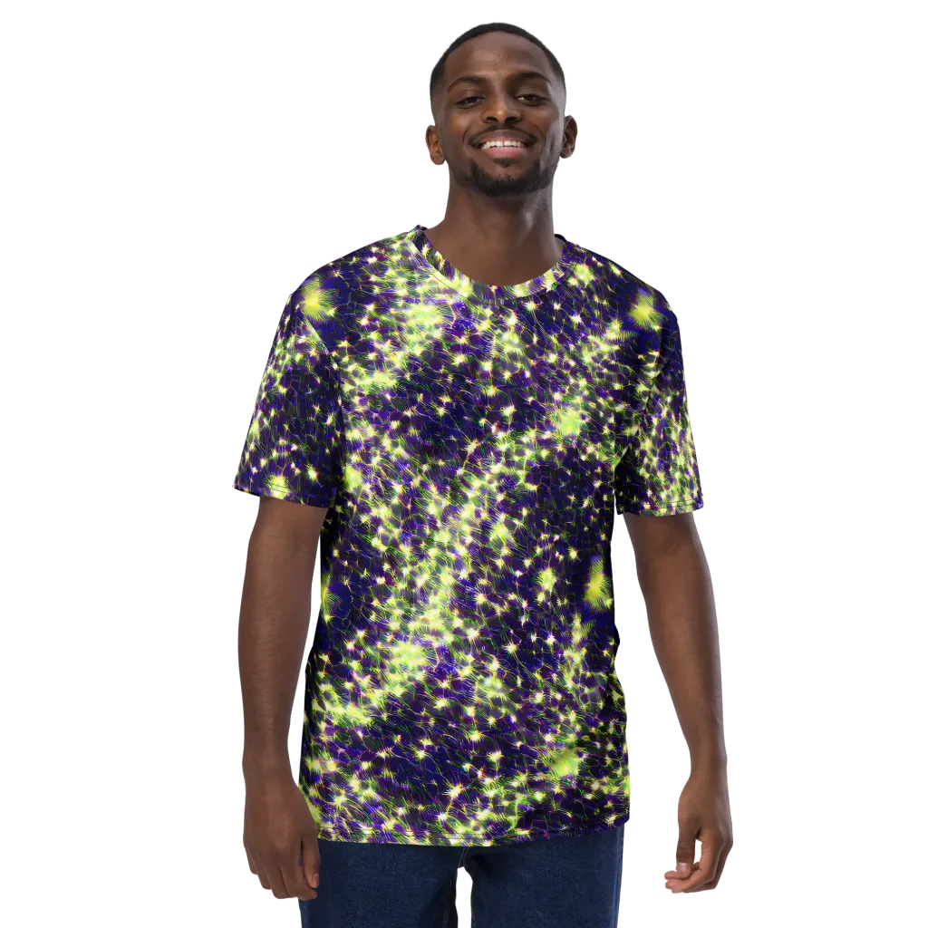 Cosmic Dandelion on Men's Crew Neck T-Shirt — Front