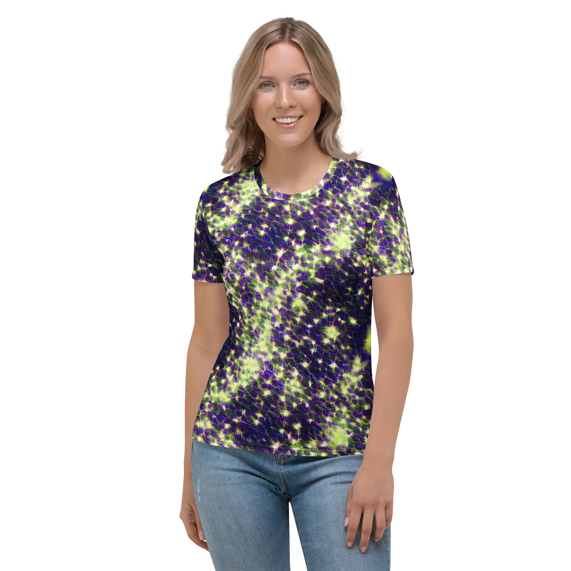 Cosmic Dandelion on Women's Crew Neck T-Shirt — Front