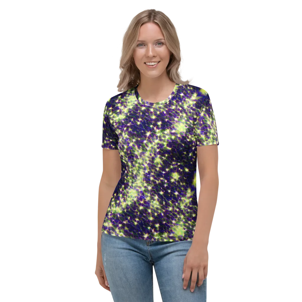 Cosmic Dandelion on Women's Crew Neck T-Shirt — Front