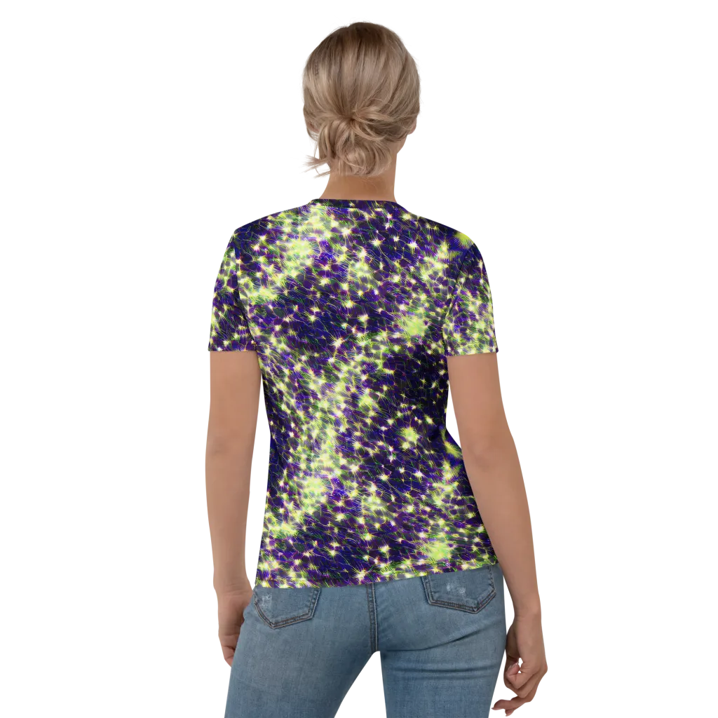 Cosmic Dandelion on Women's Crew Neck T-Shirt — Back