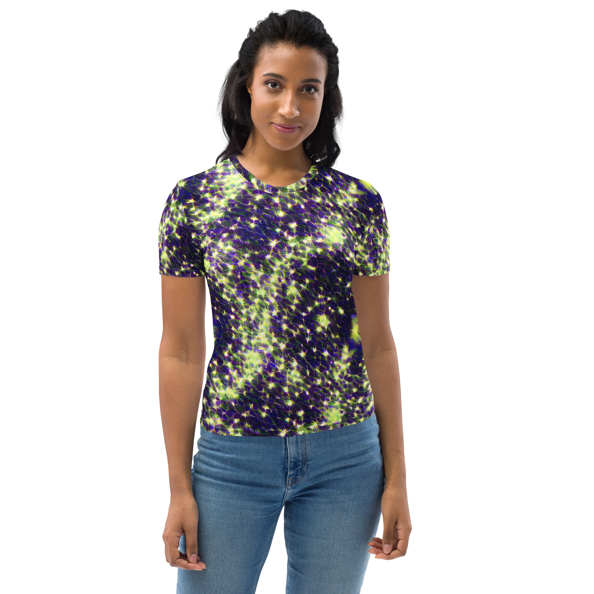 Cosmic Dandelion on Women's Crew Neck T-Shirt — Front