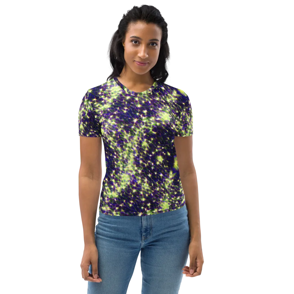 Cosmic Dandelion on Women's Crew Neck T-Shirt — Front