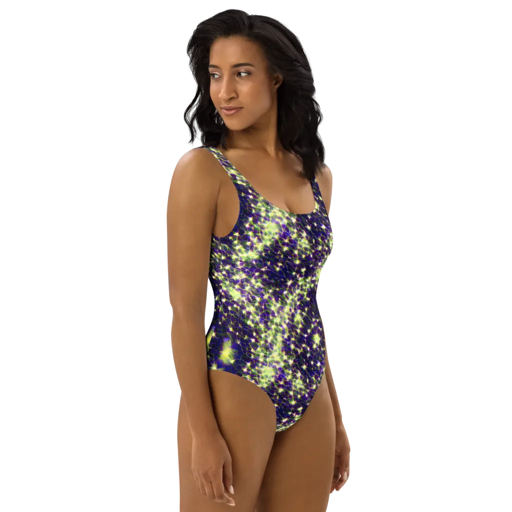 Cosmic Dandelion on One-Piece Swimsuit — Right