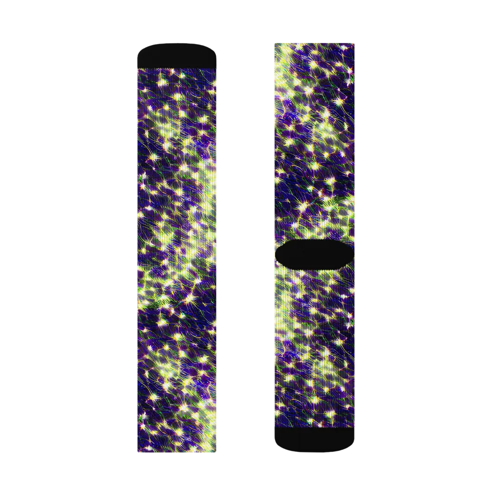Cosmic Dandelion on Socks — Left Sock