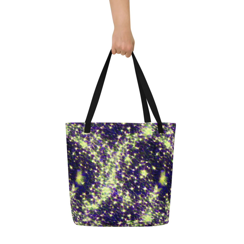 Cosmic Dandelion on Large Tote Bag W/ Pocket — Front
