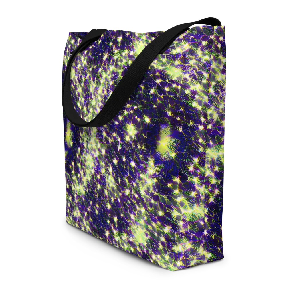 Cosmic Dandelion on Large Tote Bag W/ Pocket — Front