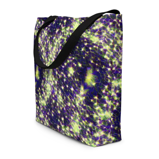 Cosmic Dandelion on a Large Tote Bag W/ Pocket