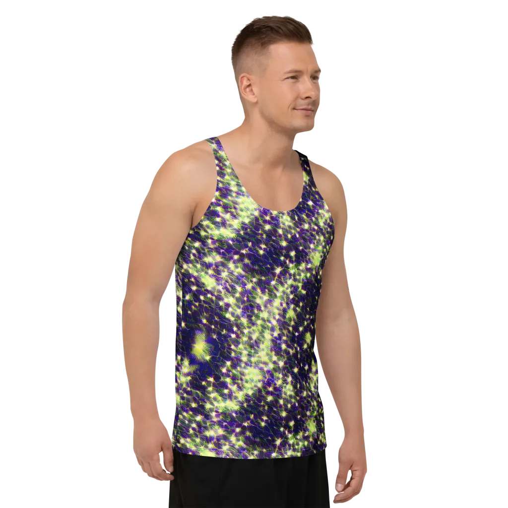 Cosmic Dandelion on Men's Tank Top — Right Front