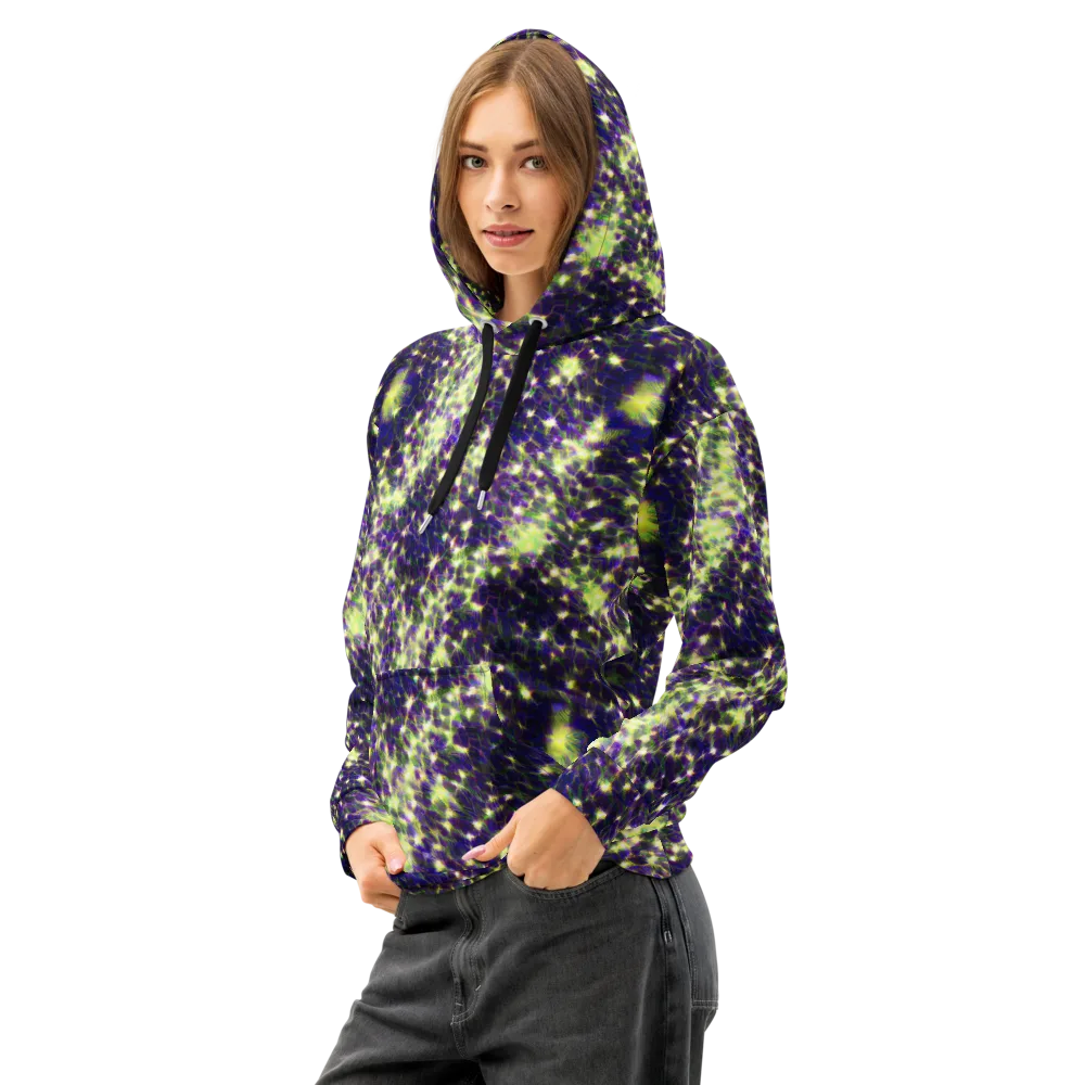 Cosmic Dandelion on Cotton Hoodie — Left Front