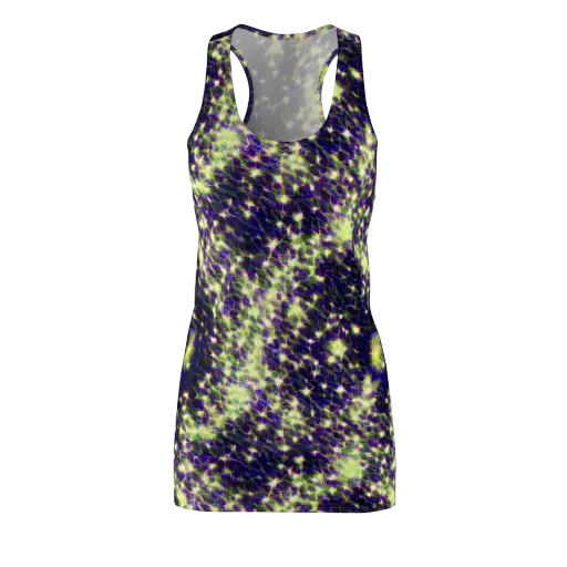 Cosmic Dandelion on a Racerback Dress