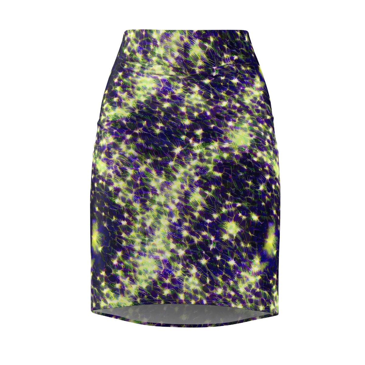 Cosmic Dandelion on Pencil Skirt — Front