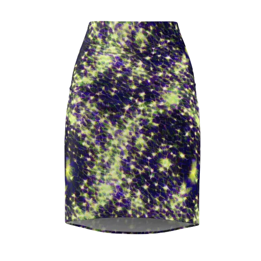 Cosmic Dandelion on a Pencil Skirt