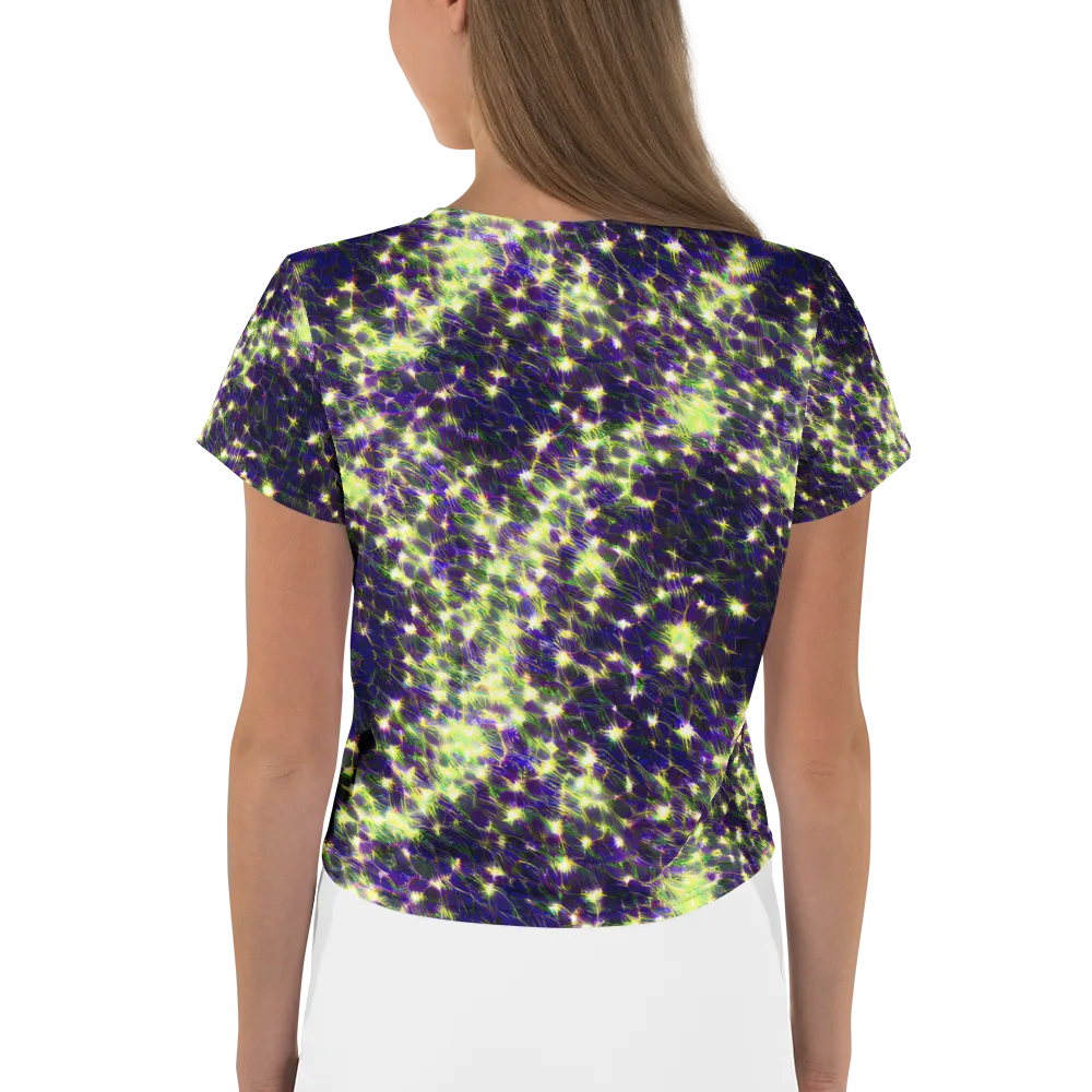 Cosmic Dandelion on Crop Tee — Back