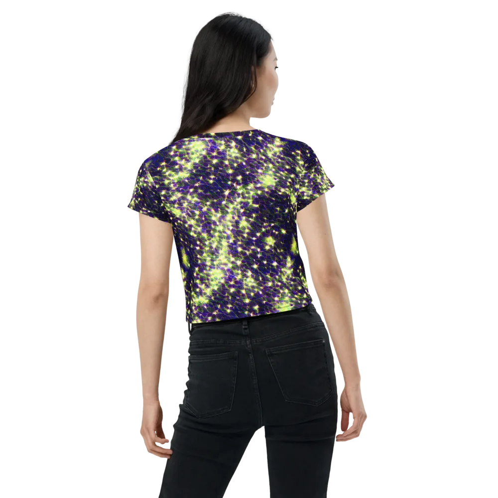 Cosmic Dandelion on Crop Tee — Back