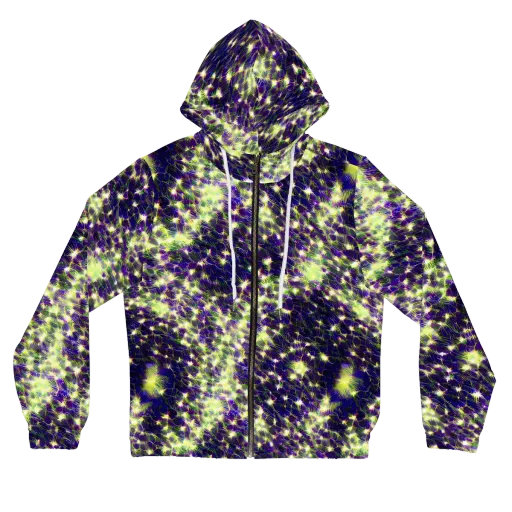 Cosmic Dandelion on a Women's Full-Zip Hoodie