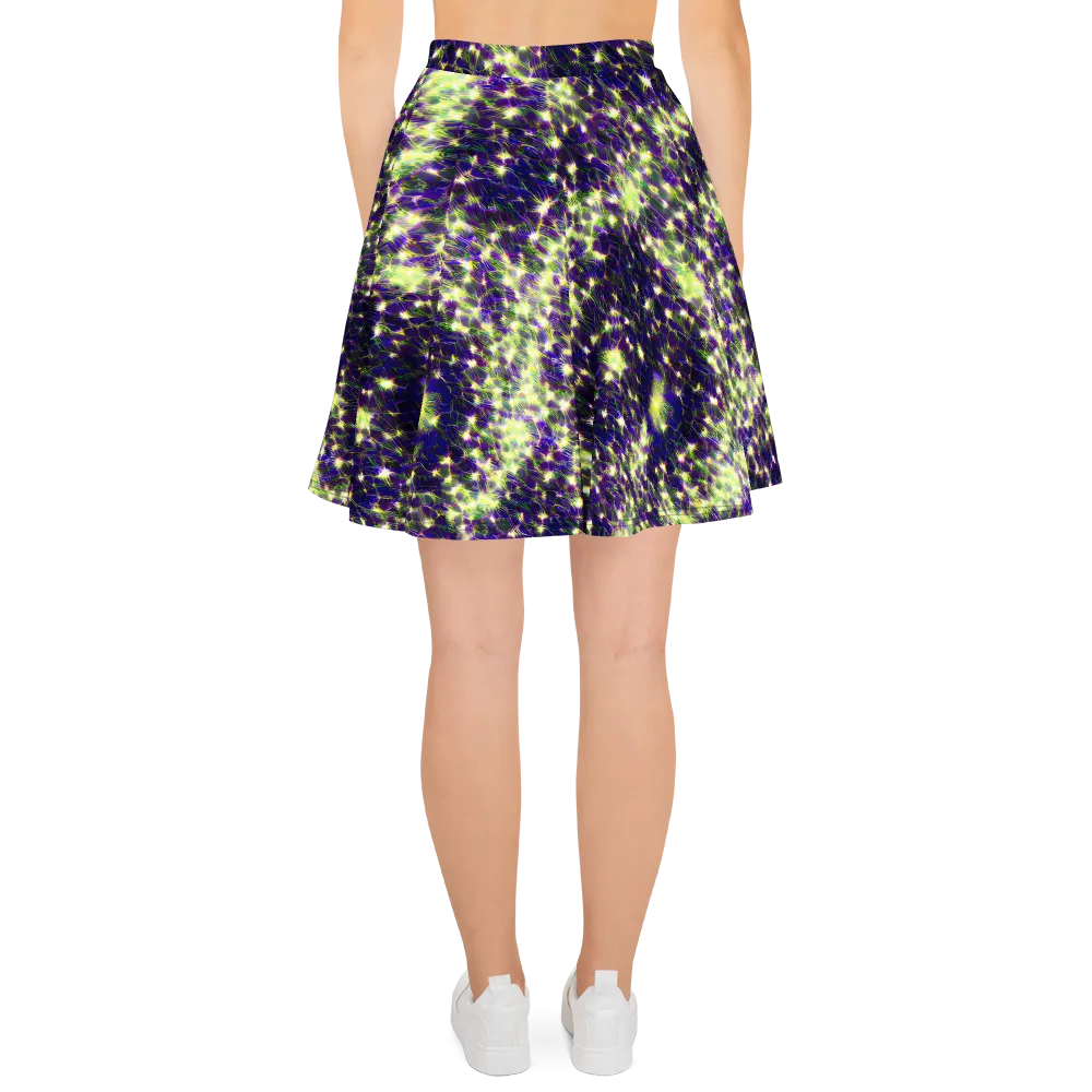 Cosmic Dandelion on Skater Skirt — Back