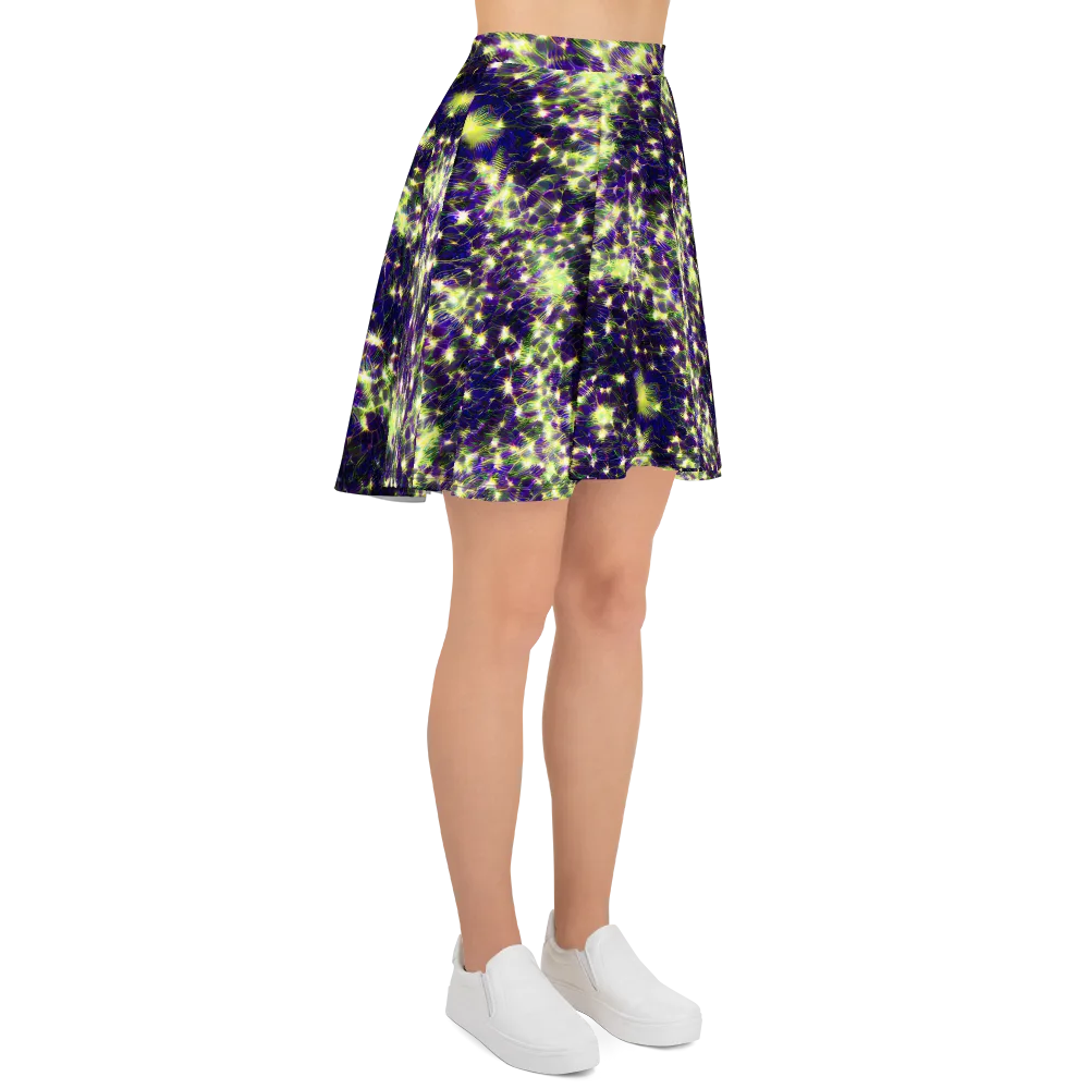 Cosmic Dandelion on Skater Skirt — Right