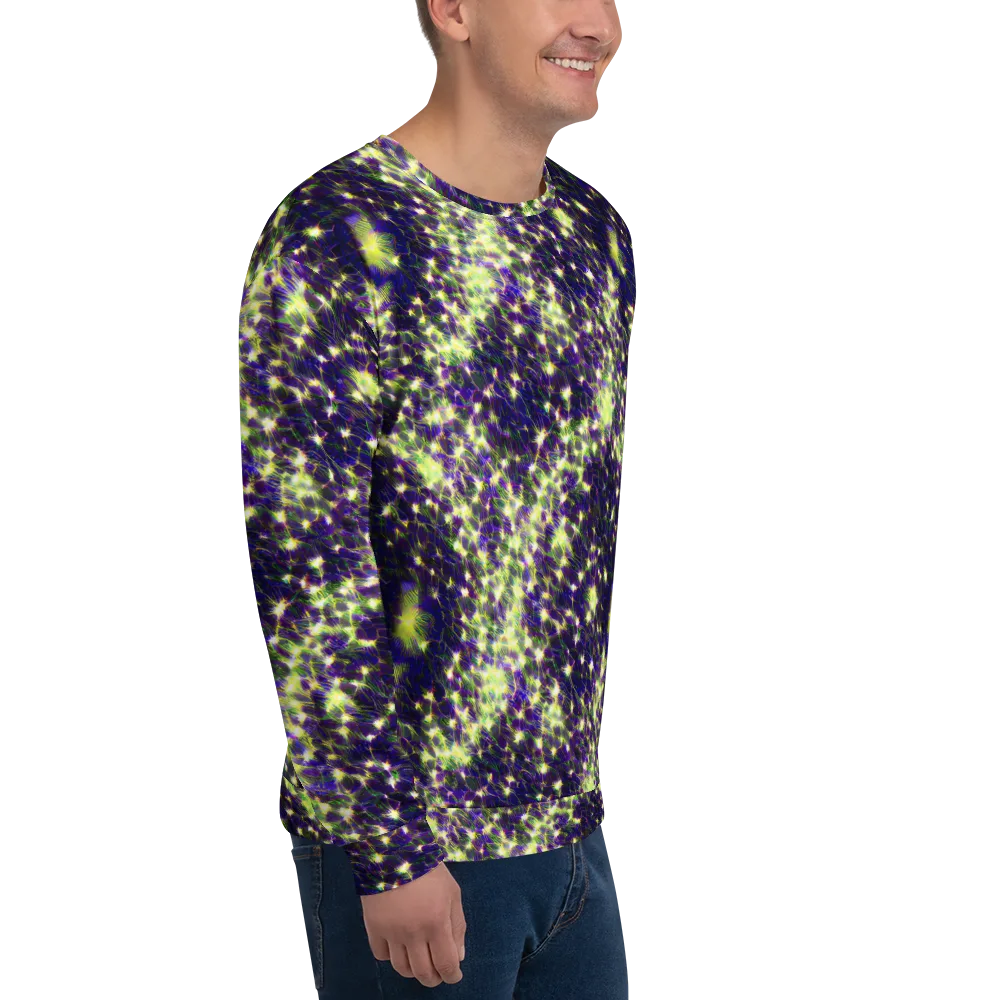 Cosmic Dandelion on Sweatshirt — Right Front