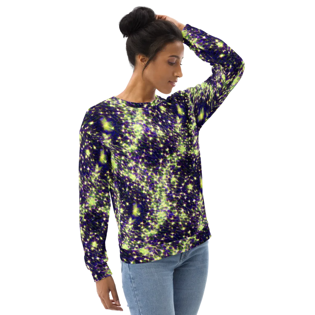 Cosmic Dandelion on Sweatshirt — Right Front