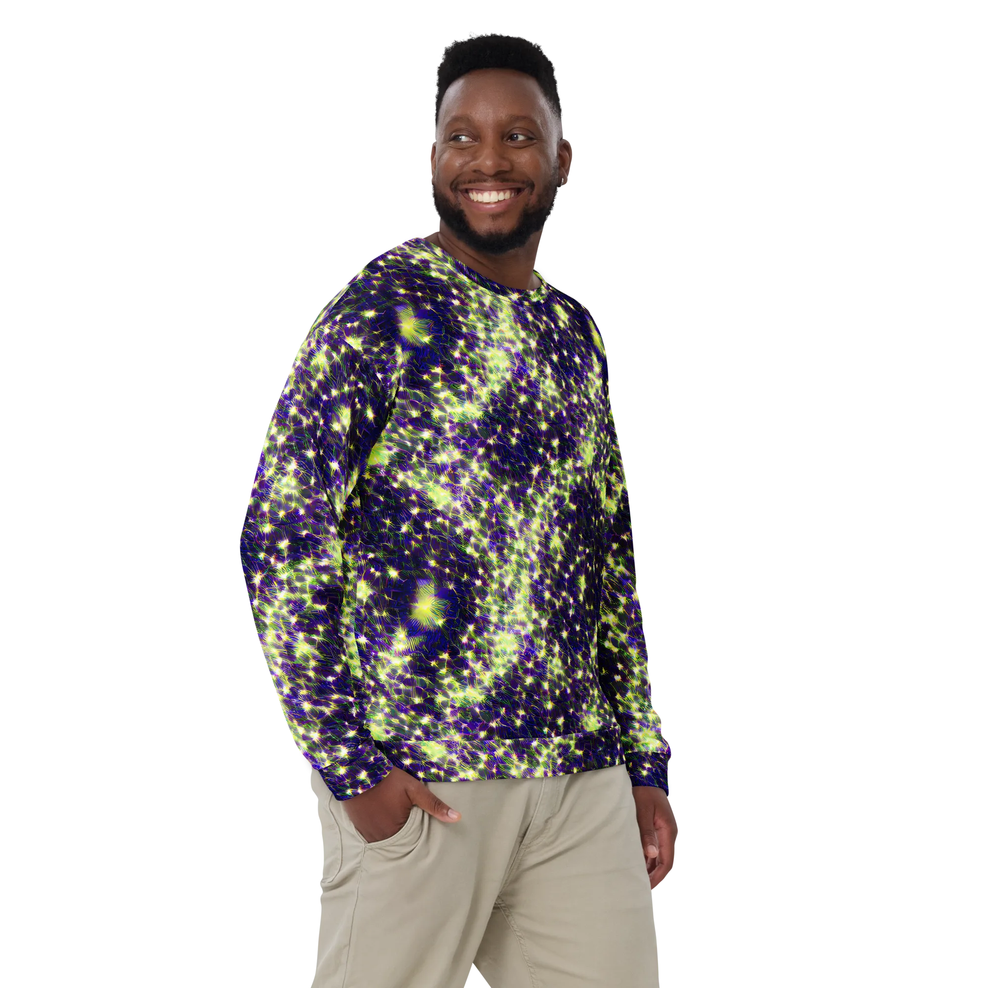 Cosmic Dandelion on Sweatshirt — Front