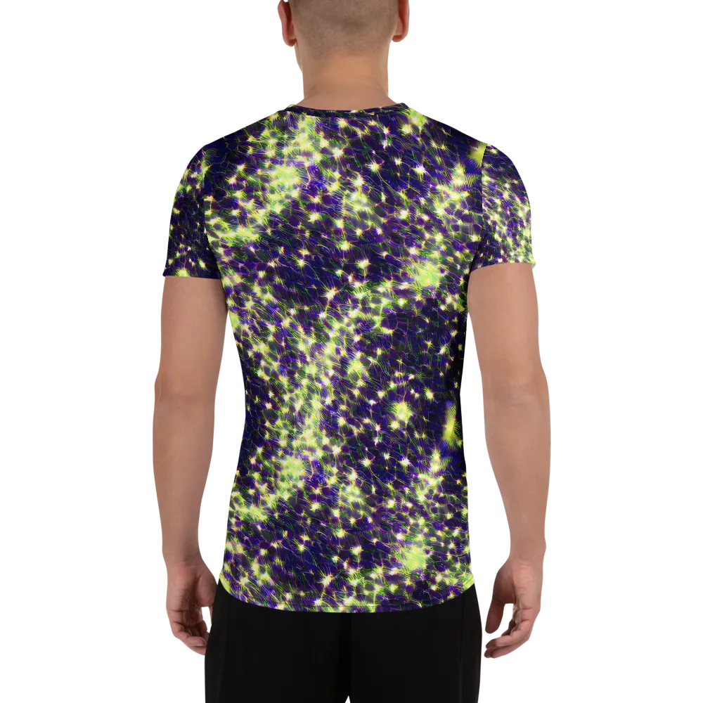 Cosmic Dandelion on Men's Athletic T-Shirt — Back