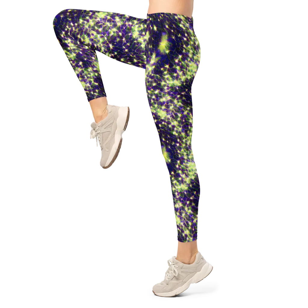 Cosmic Dandelion on Leggings — Left