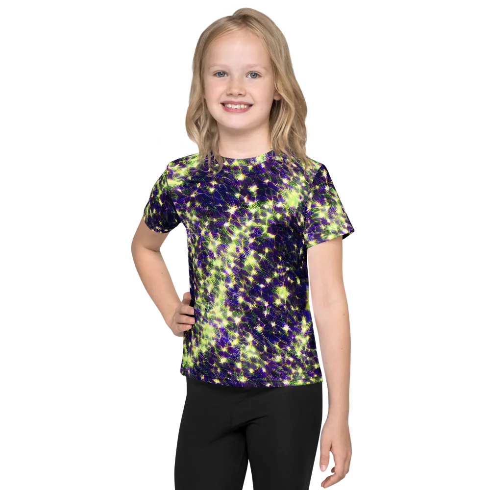Cosmic Dandelion on Kids Crew Neck T-Shirt — Front
