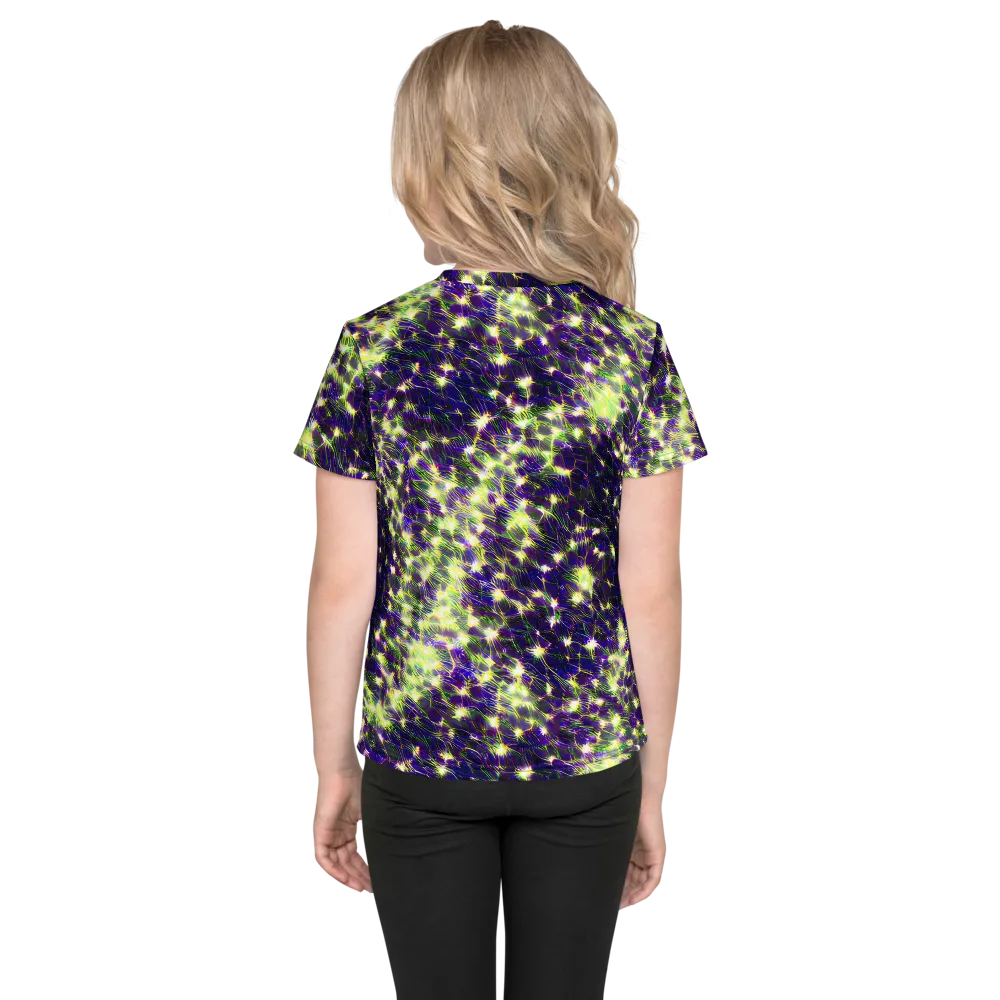 Cosmic Dandelion on Kids Crew Neck T-Shirt — Back