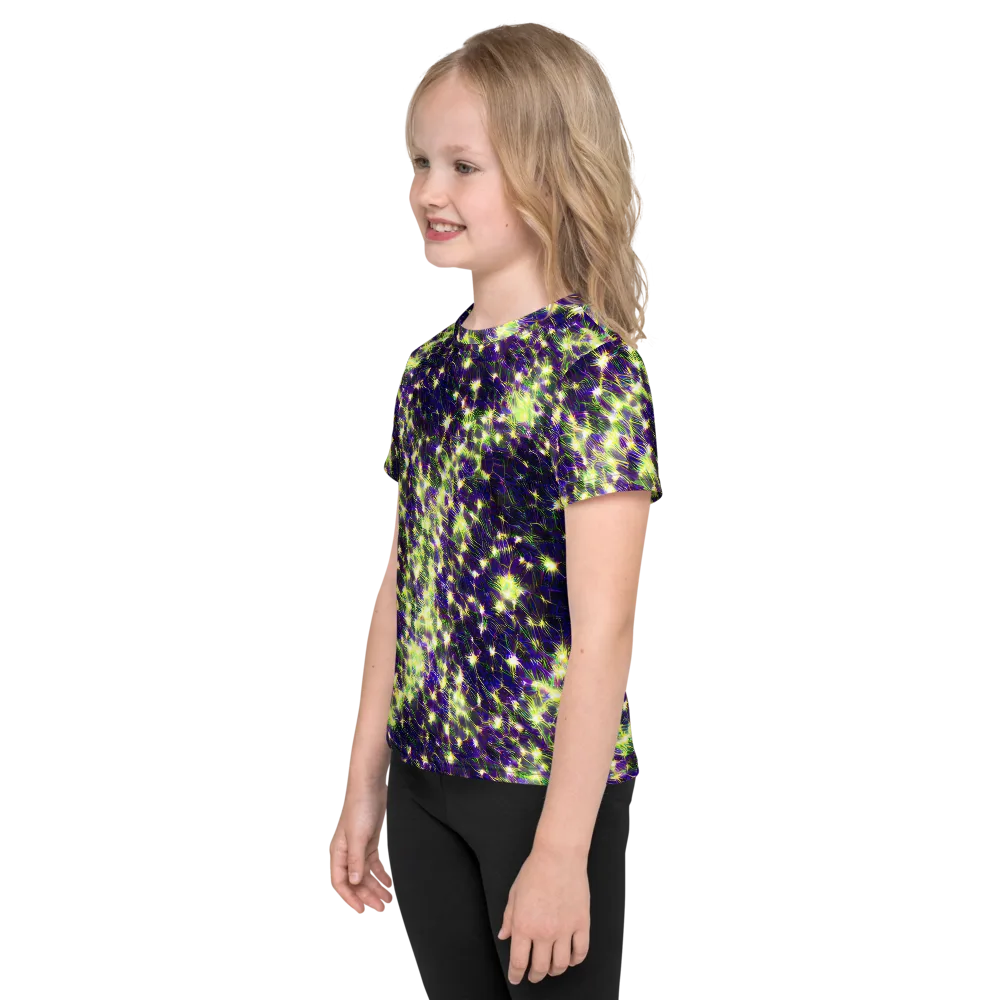 Cosmic Dandelion on Kids Crew Neck T-Shirt — Left