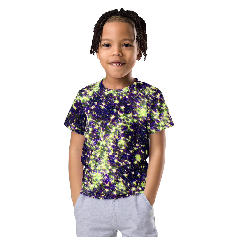 Cosmic Dandelion on Kids Crew Neck T-Shirt — Front