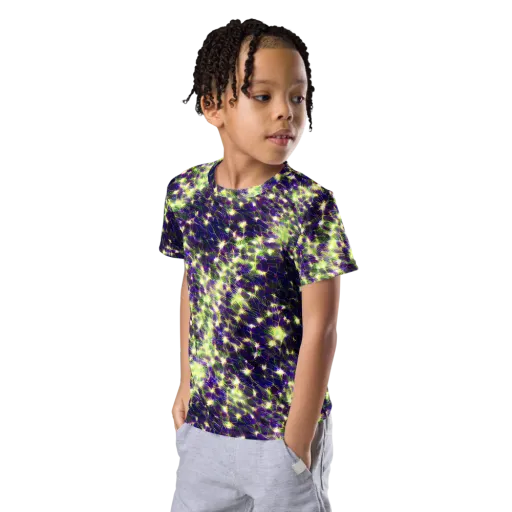 Cosmic Dandelion on a Kids Crew Neck T-Shirt